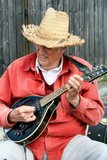 Electric mandolin street musician